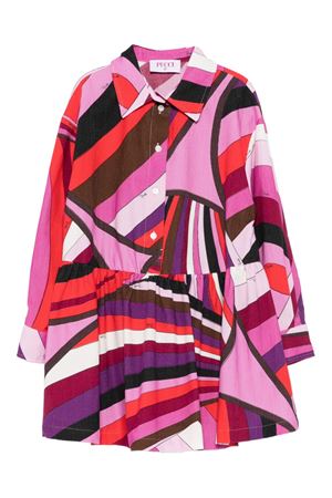 abito in cotone multicolor EMILIO PUCCI KIDS | PX1B20V0164513RO